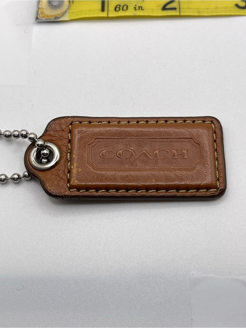 Coach British Tan Leather 2.5” Hang Tag